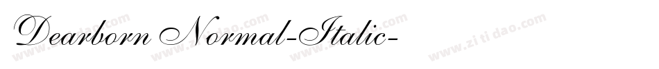 Dearborn Normal-Italic字体转换